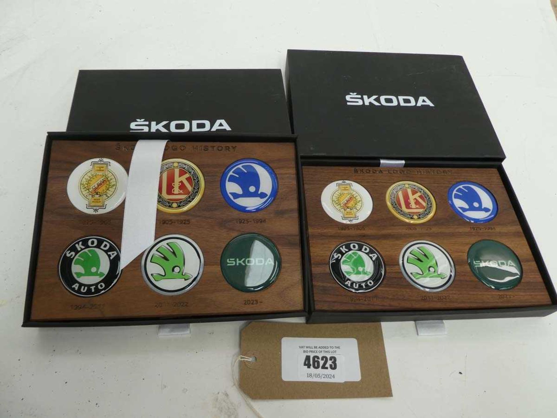 +VAT 2 sets of Skoda History badges