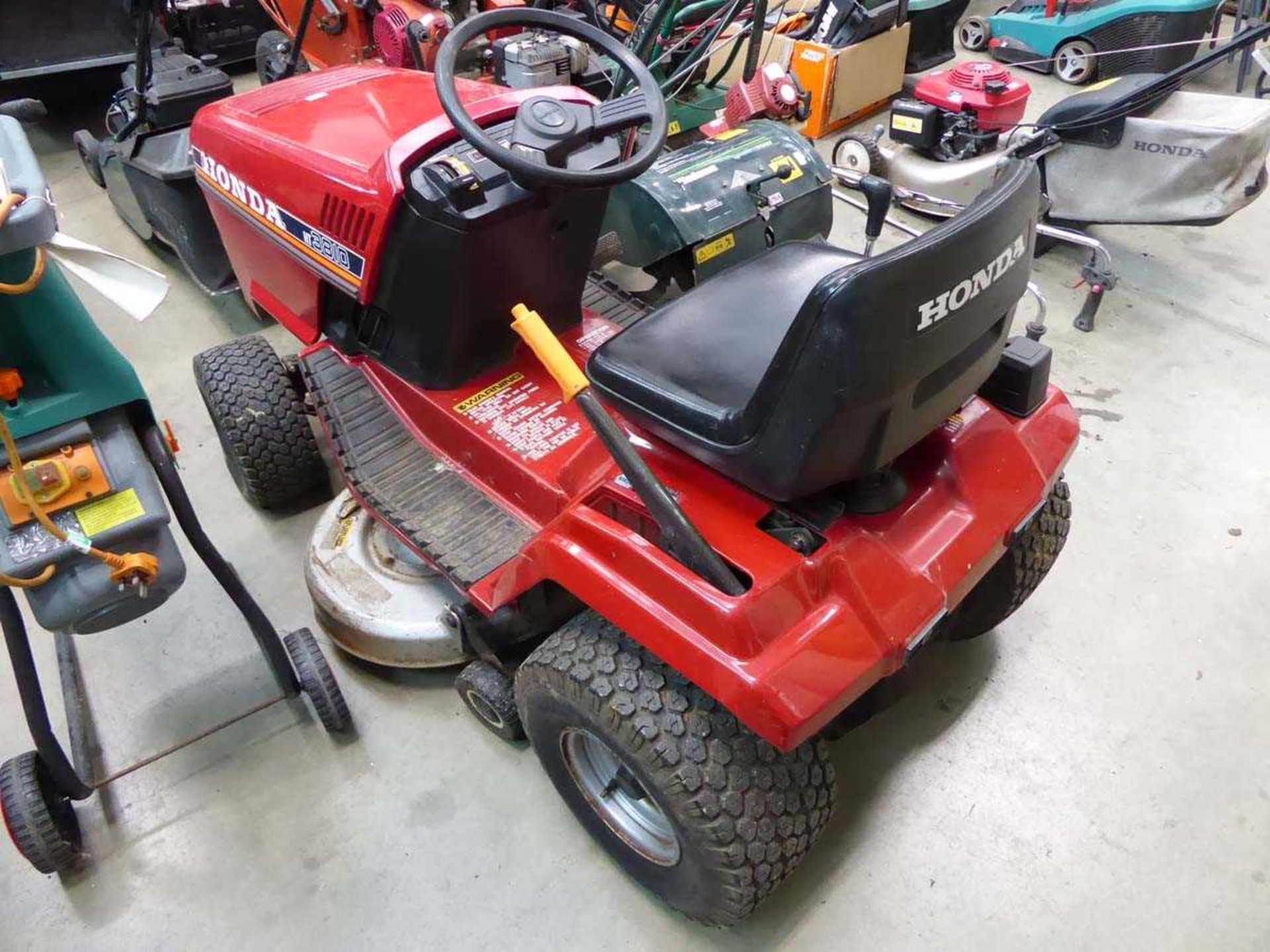 Honda petrol powered ride on mower - Image 3 of 3