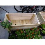 Rectangular wooden planter