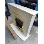 Cream MDF fireplace and electric fire