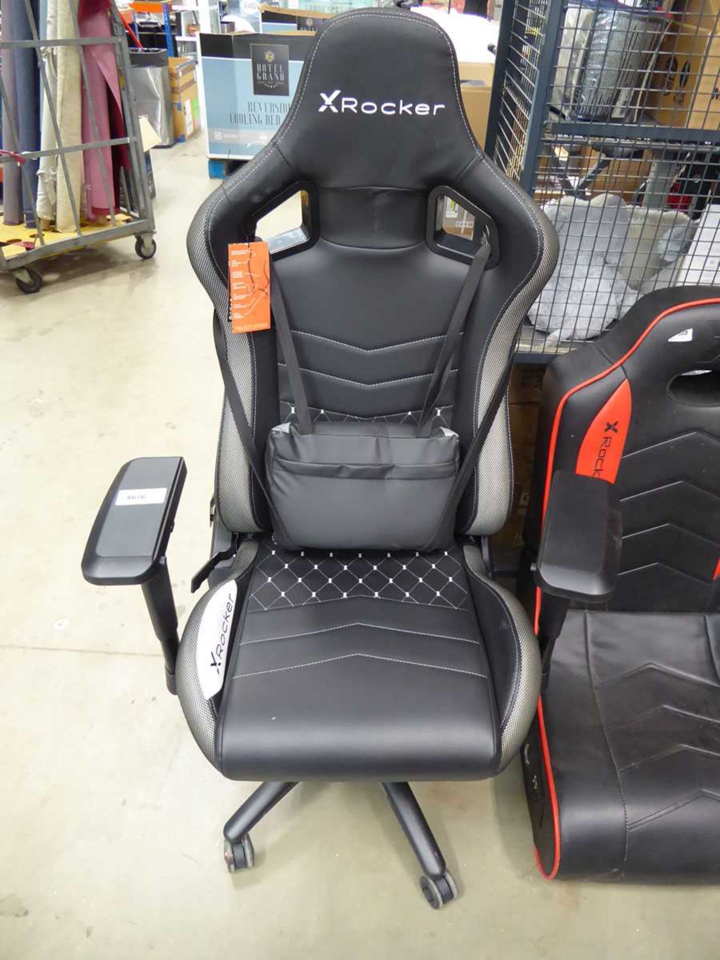 +VAT X Rocker white and black gaming chair