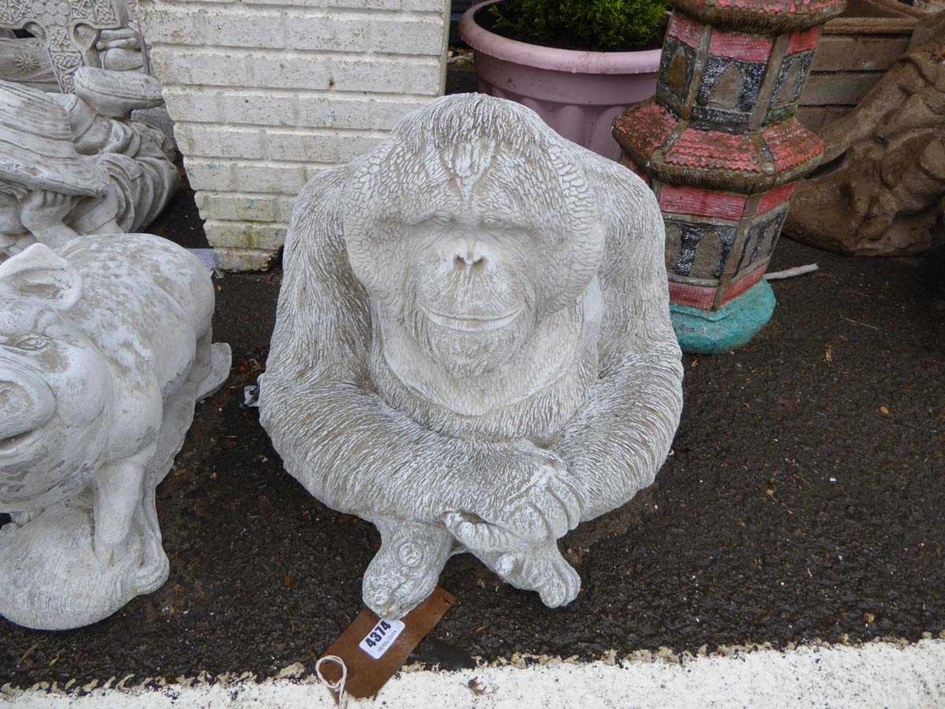 Large concrete gorilla