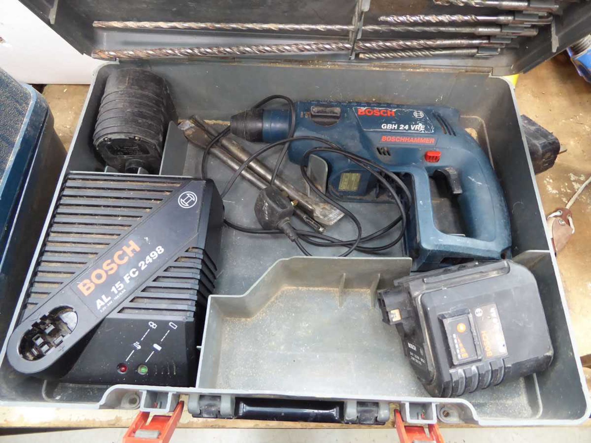 Bosch 24V battery drill with 2 batteries and charger