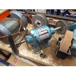 Clarke 18" bench grinder with polishing head and wire brush