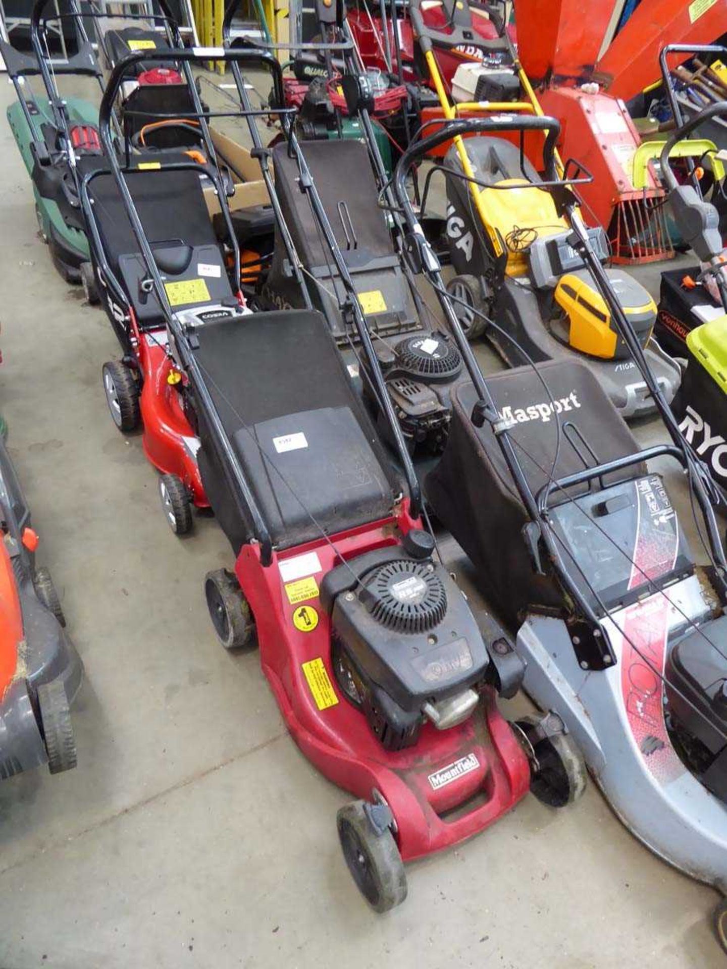 +VAT Mountfield red petrol powered rotary mower with grass box