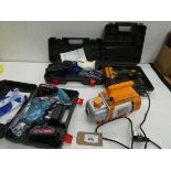 +VAT Reciprocating saw, mini chain saw, stapler and vacuum pump