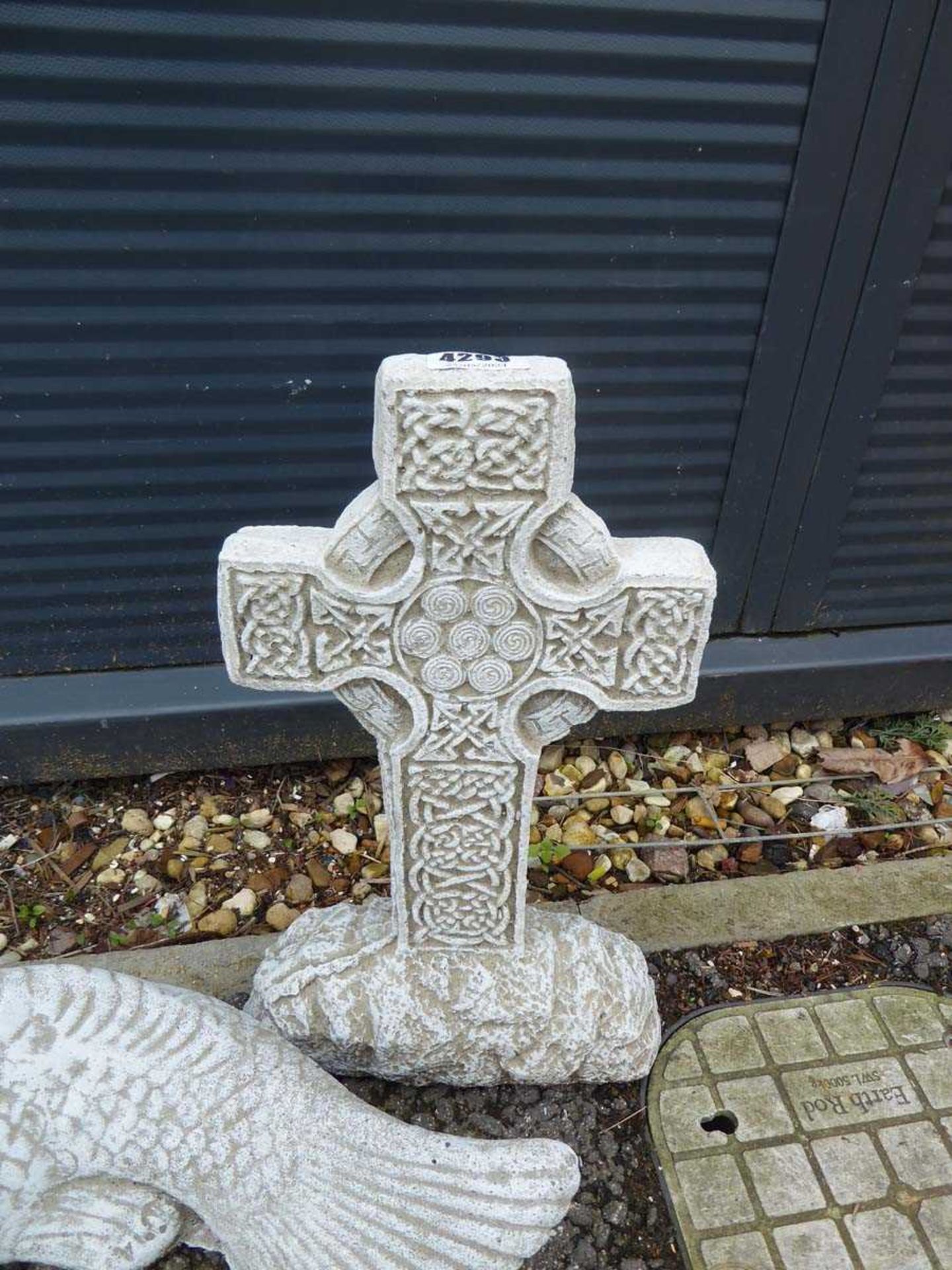 Small concrete celtic cross