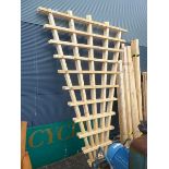 Three large pieces of fan trellis