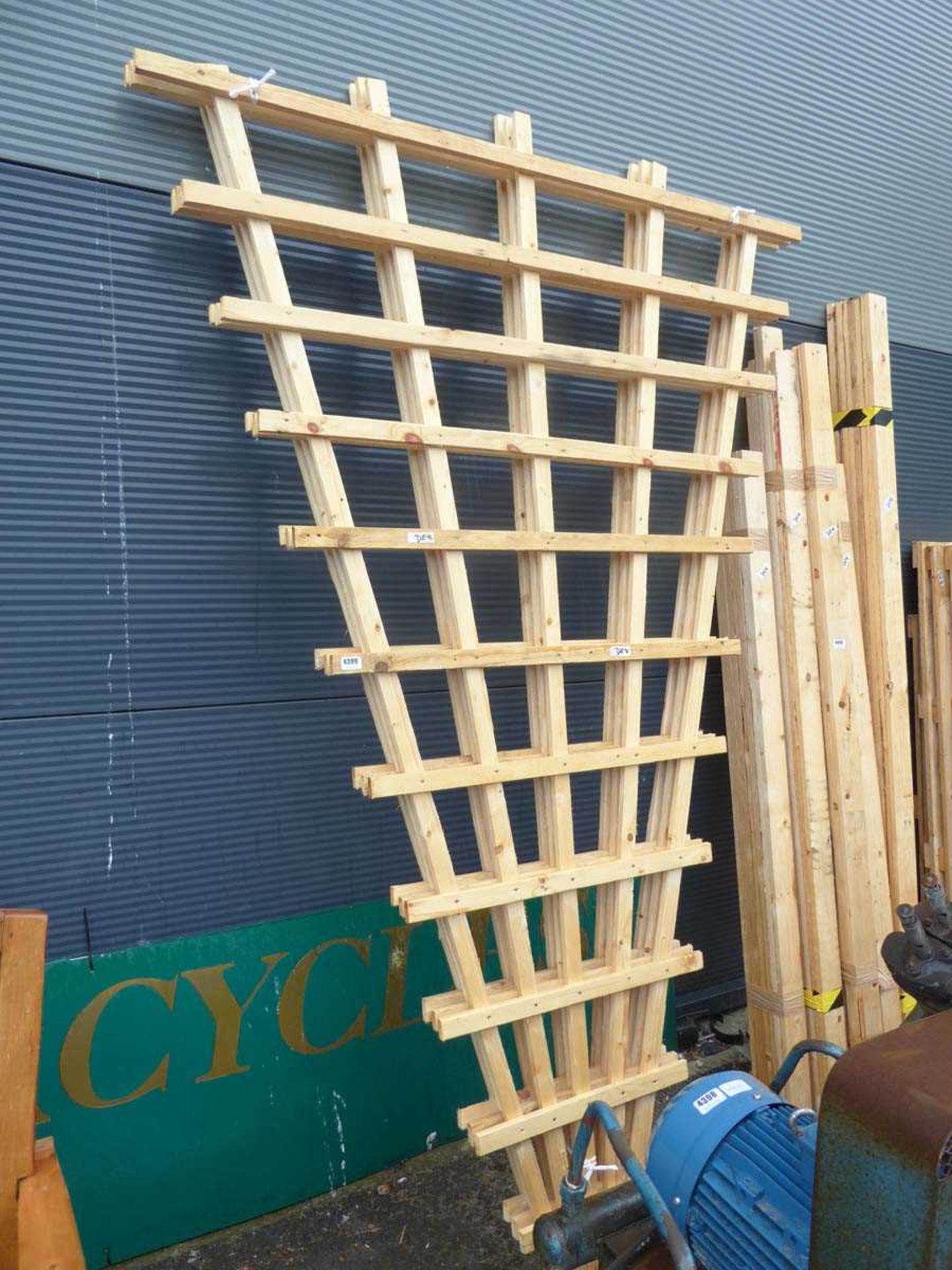 Three large pieces of fan trellis