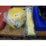 3 yellow lorry straps