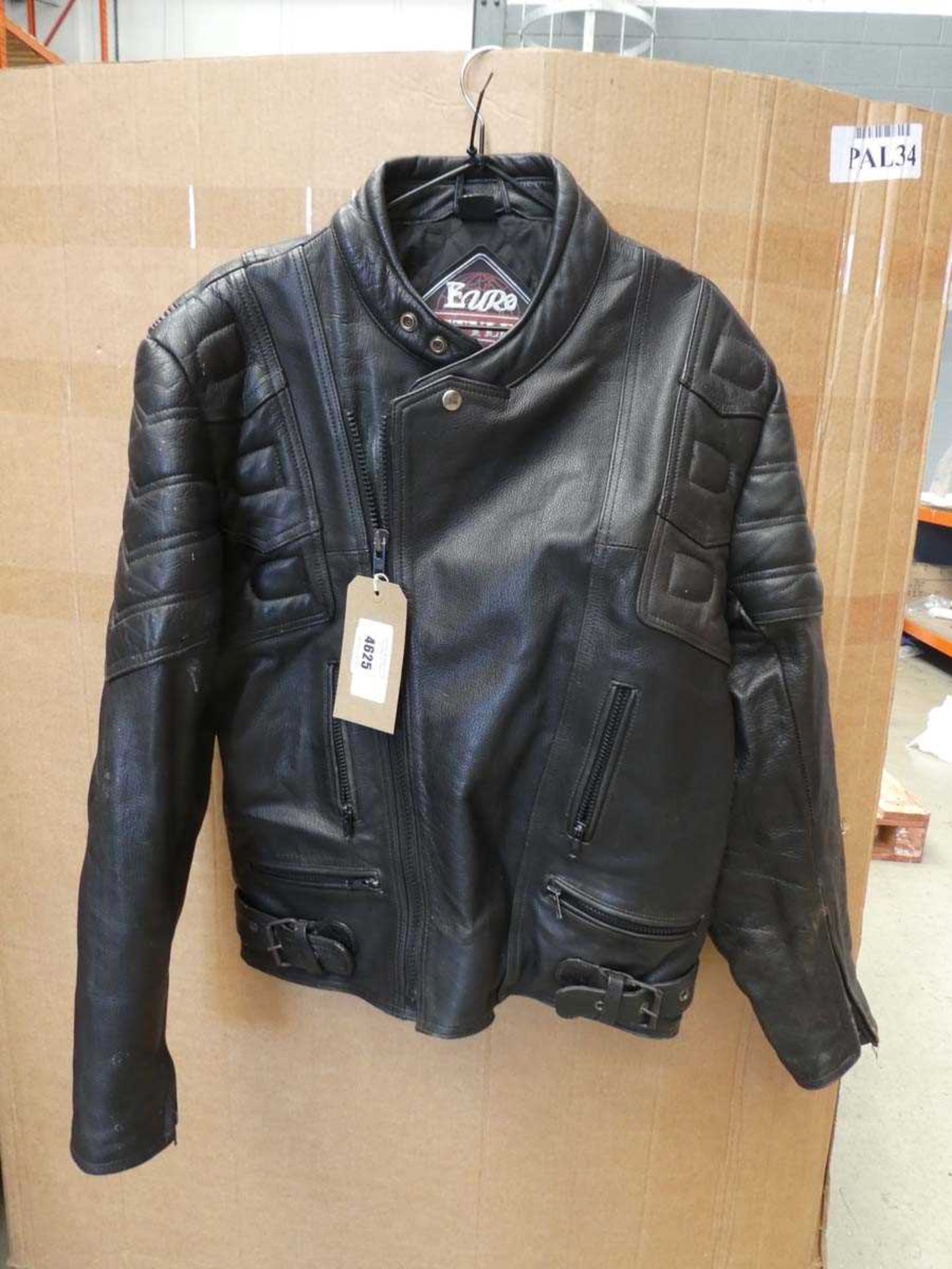 +VAT Euro Style leather motorcycle jacket Size 42