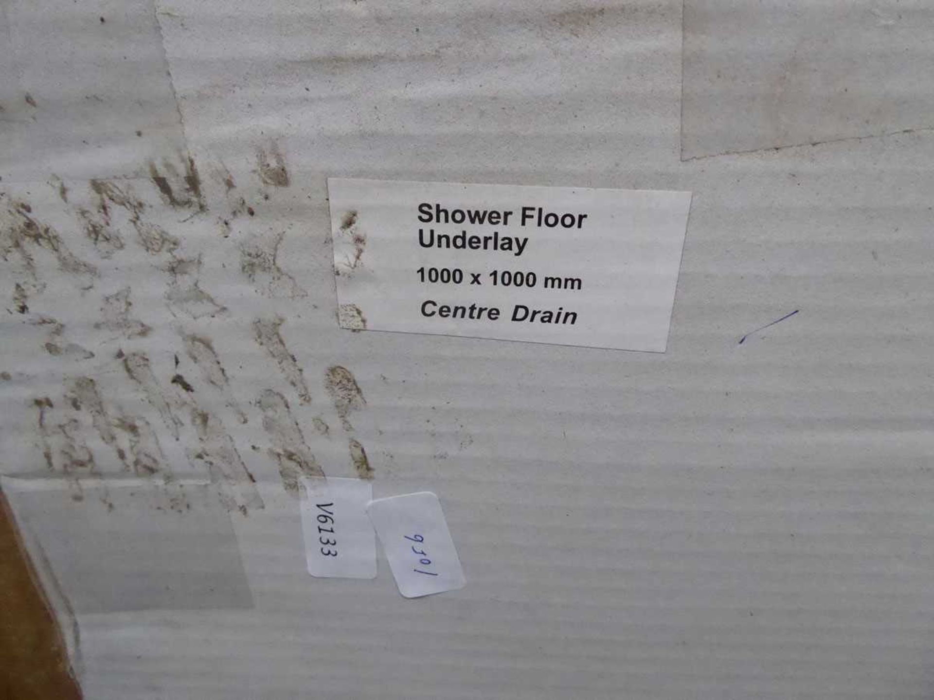 3 shower floor underlays with centre drains - Image 2 of 2