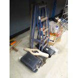 Quantity of car parts and accessories, including ramps, jacks, starter motor etc.