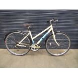 Real beige and blue ladies bike