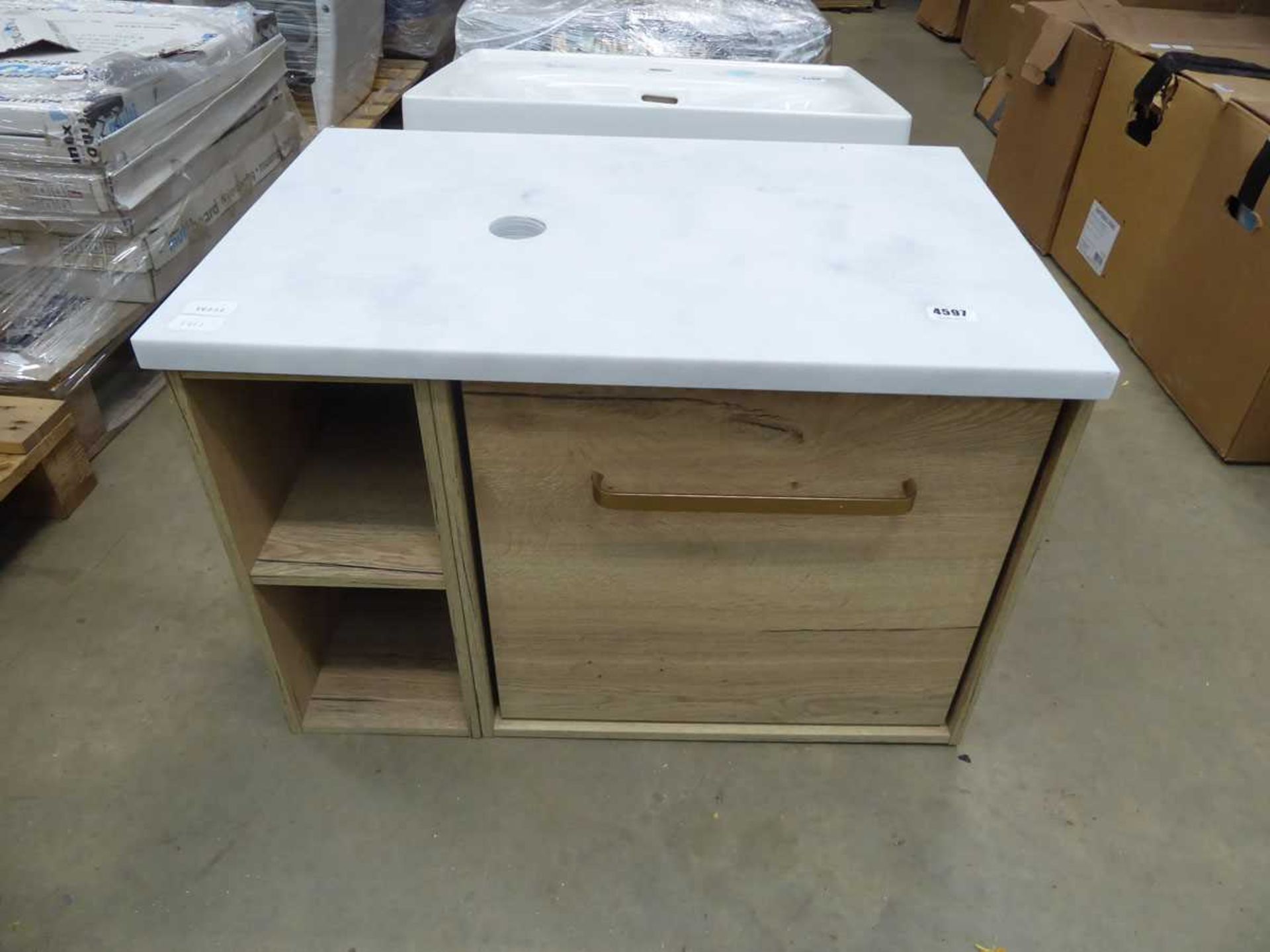 Small vanity unit with top, no sink