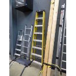 8 tread yellow and silver electricians style stepladder