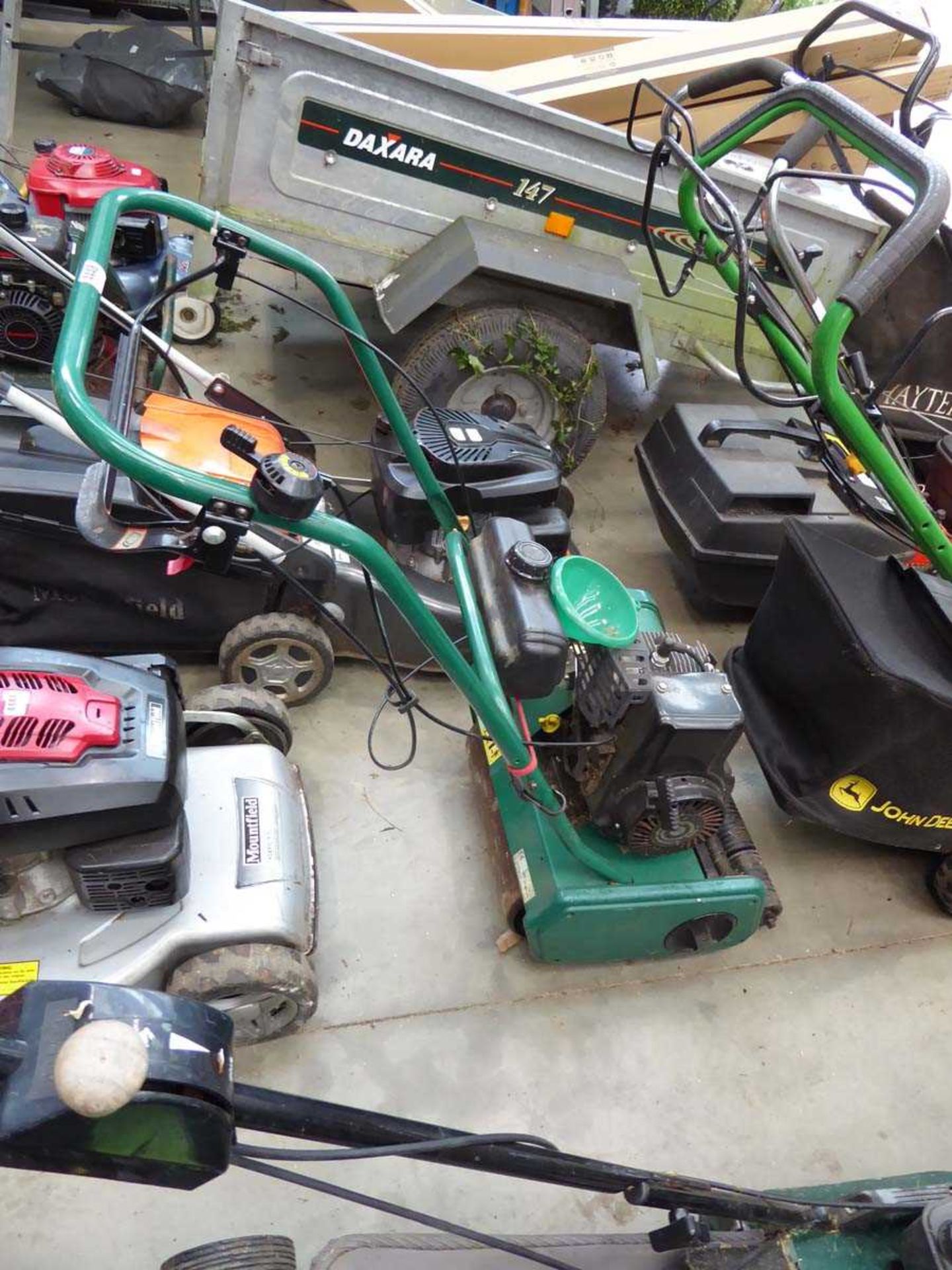 Qualcast petrol powered cylinder mower - no grass box