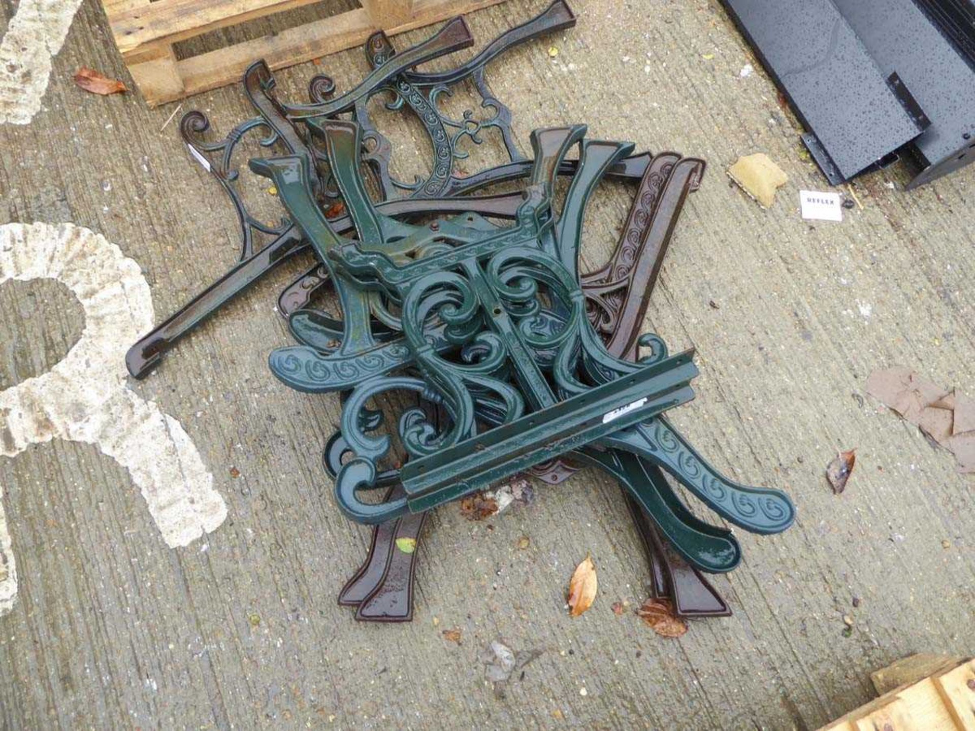 Quantity of metal bench ends
