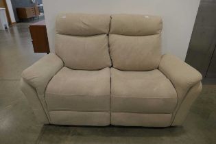 Suede effect 2 recliner 2-seater sofa