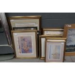 Large quantity of assorted pictures, to include nudes, greyhounds, horses