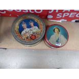 2 commemorative collectable tins