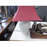 White table lamp