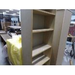 Narrow 6 shelf bookcase in satin wood