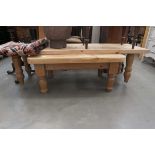 Pair of pine low tables