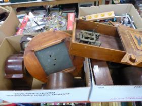 2 boxes of mainly mantle clocks