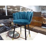 Turquoise shell type bar stool