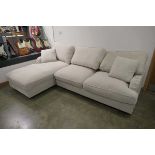 Cream cloth corner sofa