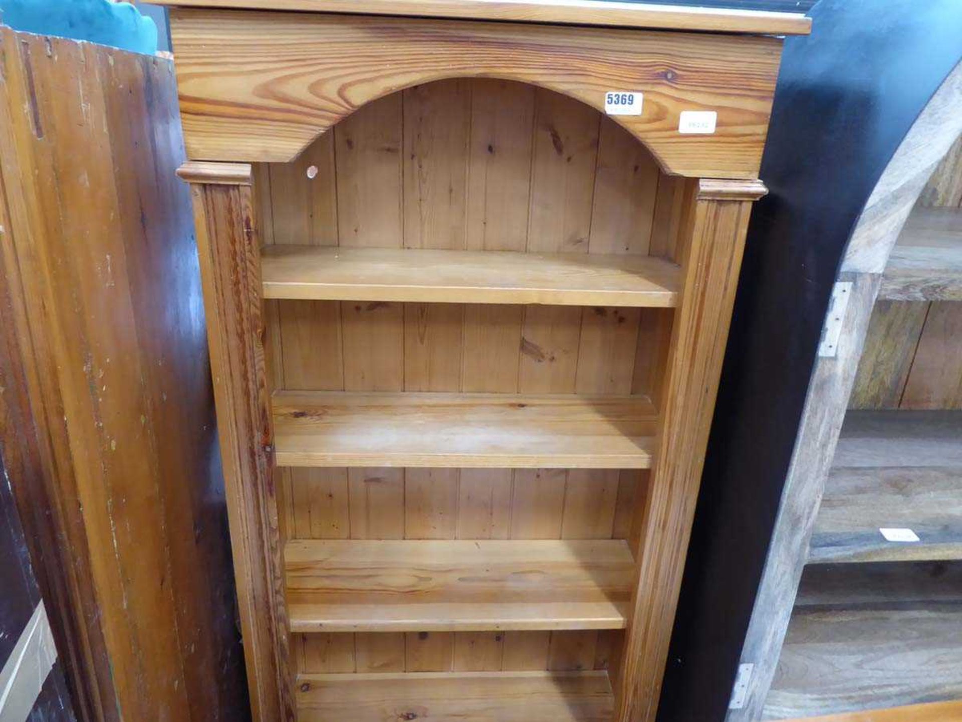 Pine 5 shelved book shelf