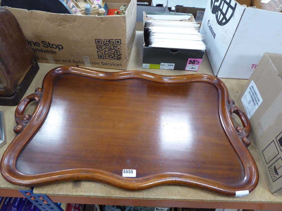 Large wooden tray