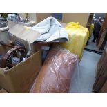 +VAT Pallet of assorted furniture, foam cushions, carpets and lights