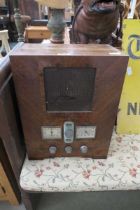 Vintage wood case radio