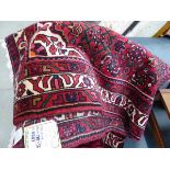 (b) Handmade tribal Hamadan rug 178cm x 112cm