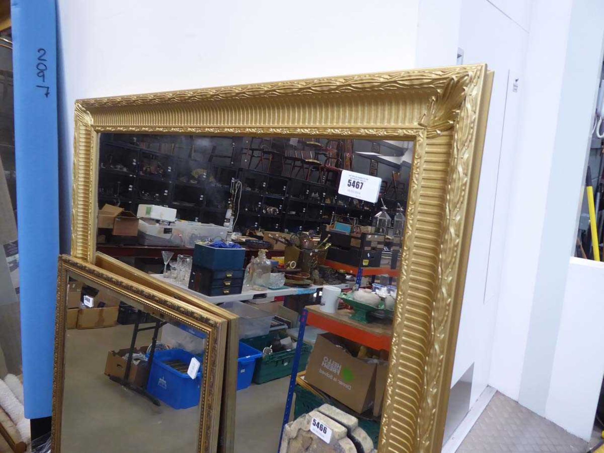 +VAT (2) Gilt framed rectangular mirror