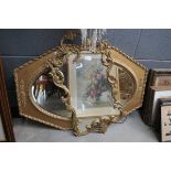 Two mirrors in gilt frames