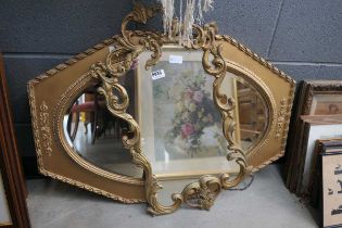 Two mirrors in gilt frames