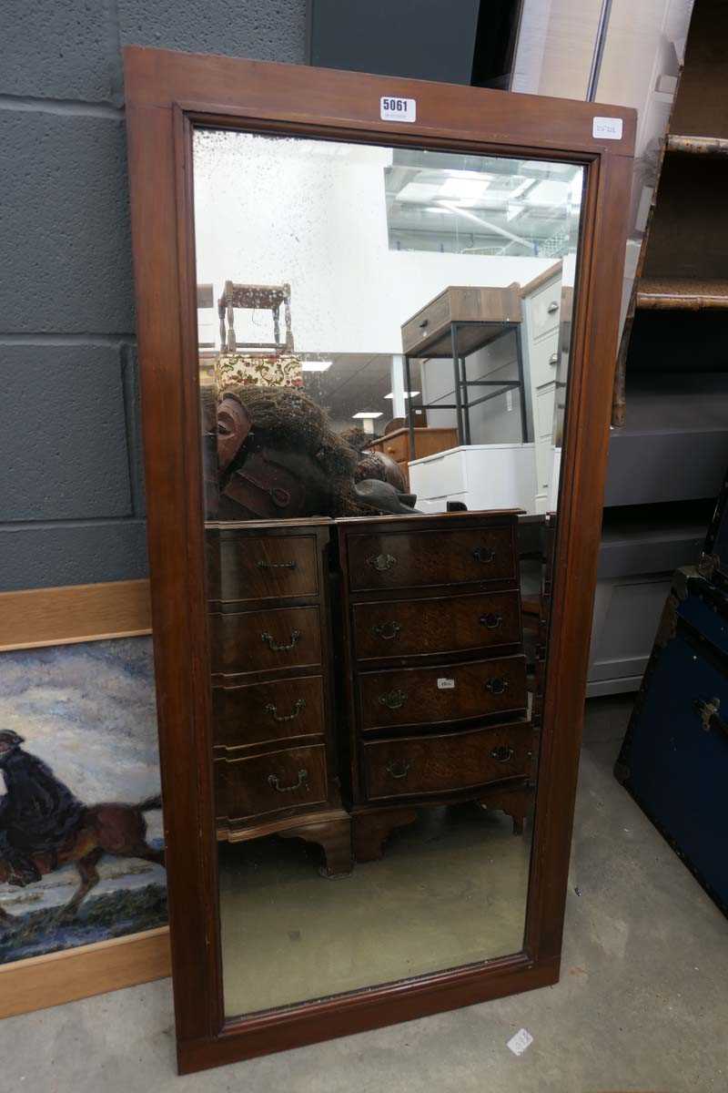 Rectangular mahogany framed mirror