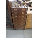 Multi-drawer dark wood cabinet