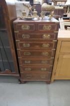 Multi-drawer dark wood cabinet