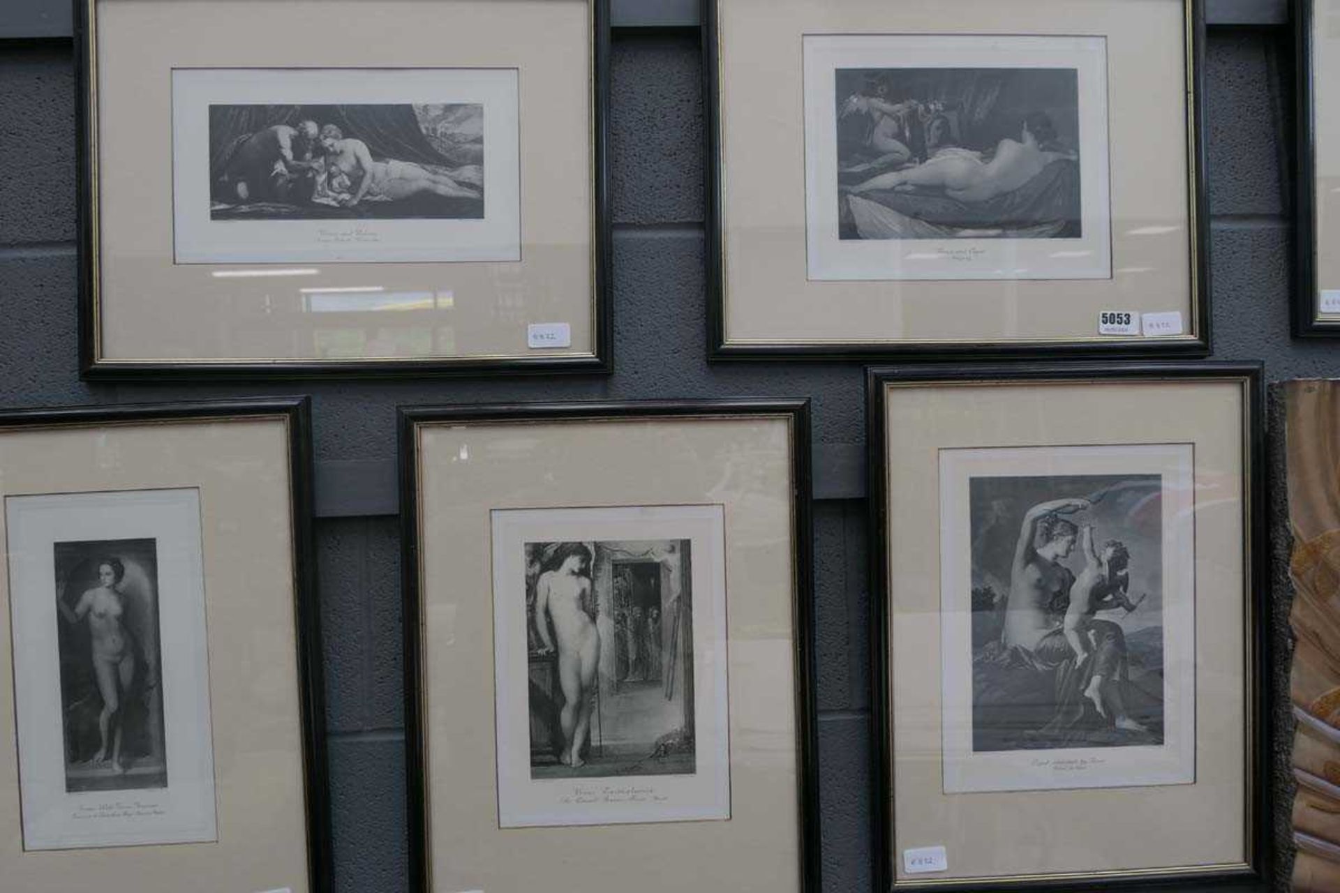 Eight assorted prints of Gods, to include Venus landscape, Cupid, and others - Image 3 of 4