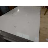 White gloss dining table on Art-Deco style base