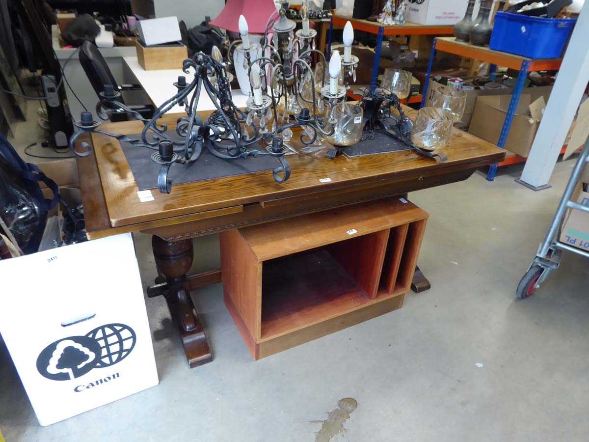 Oak drawer leaf refectory table