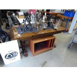 Oak drawer leaf refectory table