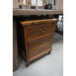 +VAT Pine 3 drawer bedside cabinet