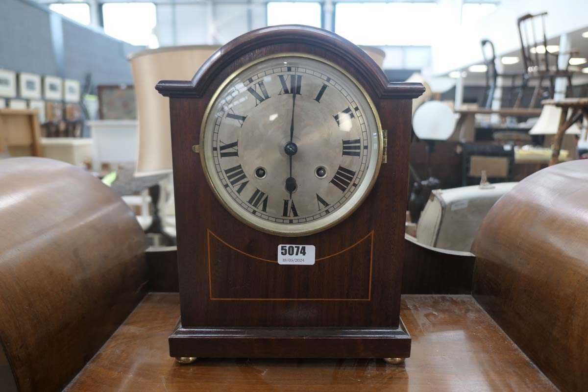 Mahogany cased mantel clock