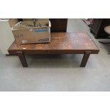 Large tile topped coffee table