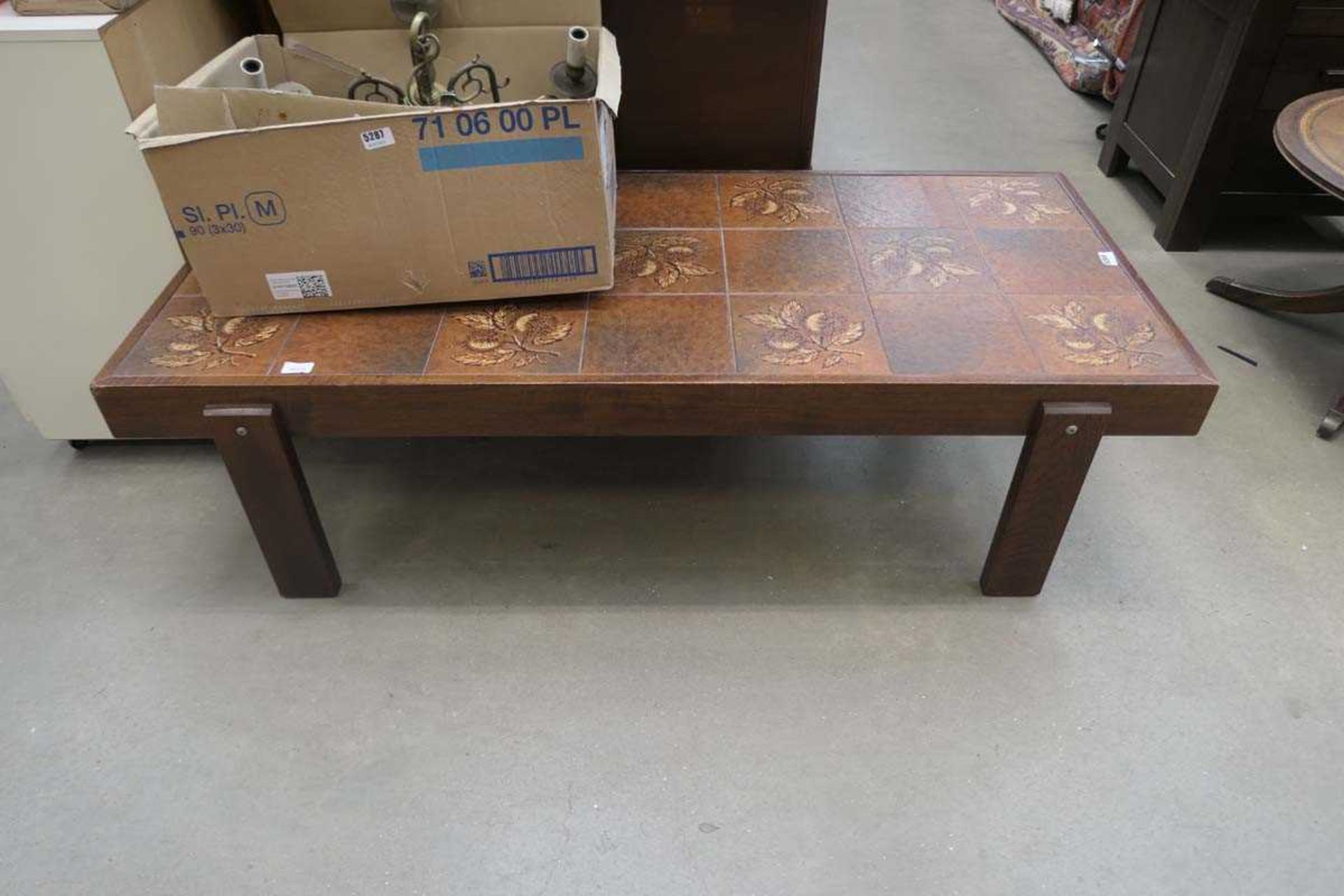 Large tile topped coffee table